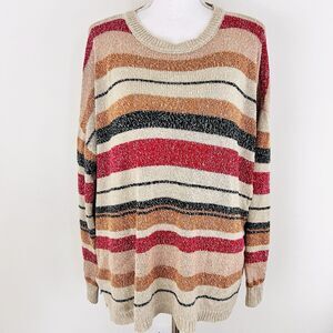 Cozy Striped Crew Neck Sweater